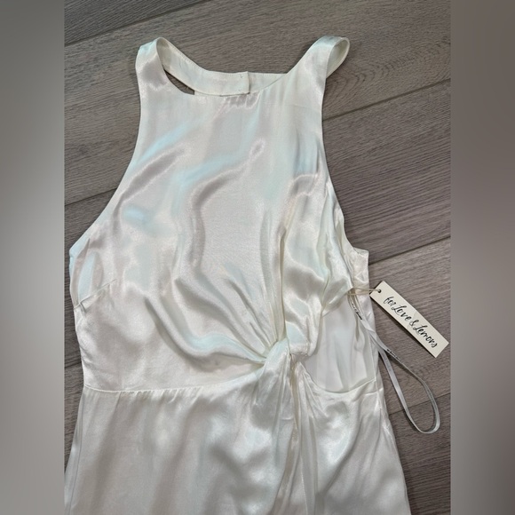 NWTFor Love and Lemons Lucy Mini Dress women white open back side cut out sz med - Picture 2 of 5